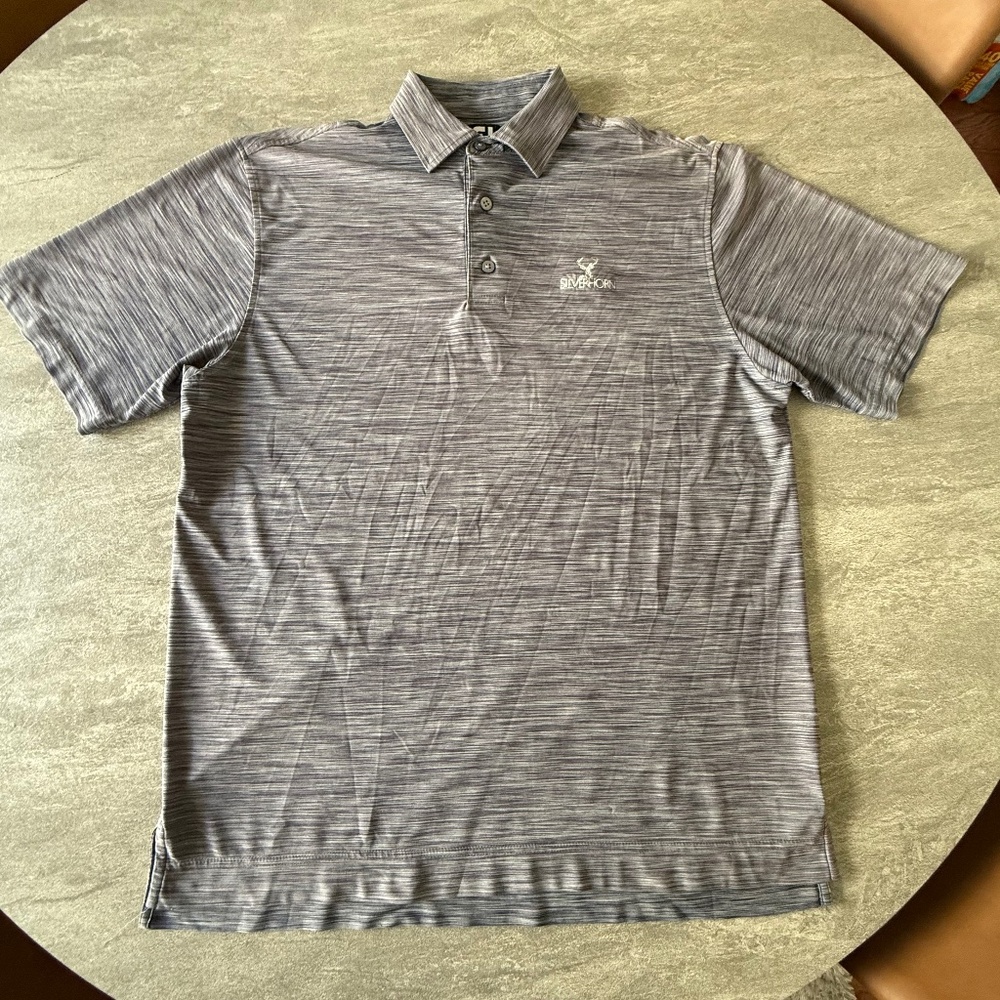 Silverhorn Gray Golf Polo Shirt by FootJoy | Men’s Medium